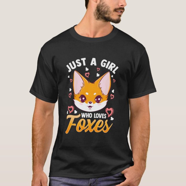 Camiseta Just A Who Loves Foxes Fox Mom (Frente)