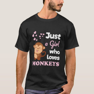Camiseta Just A Who Loves Monkeys Monkey