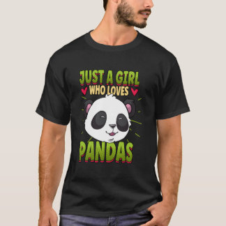 Camiseta Just A Who Loves Pandas Panda