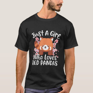 Camiseta Just A Who Loves Red Pandas