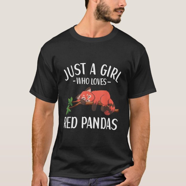 Camiseta Just A Who Loves Red Pandas Red Panda (Frente)