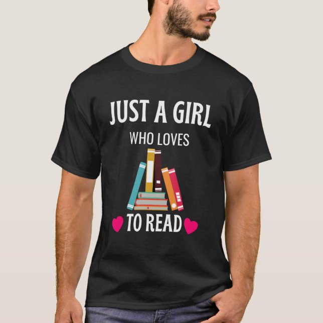 Camiseta Just A Who Loves To Read Book Worm (Frente)