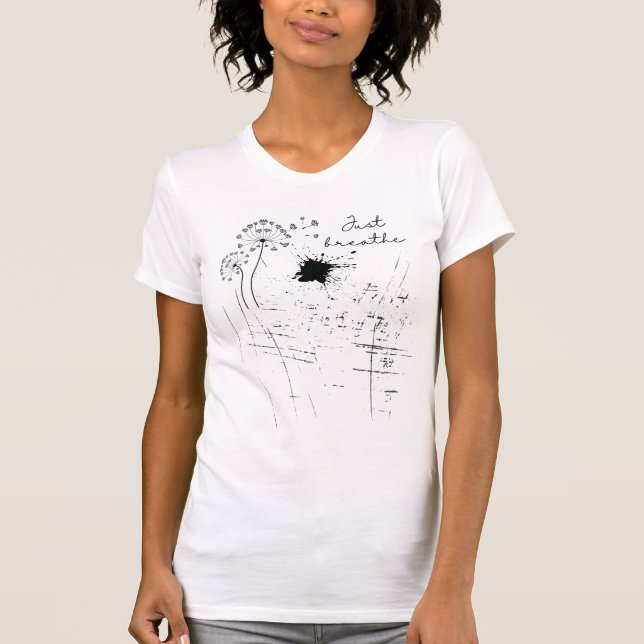 Camiseta "Just Breathe" Nature & Earth T-Shirt Design (Frente)