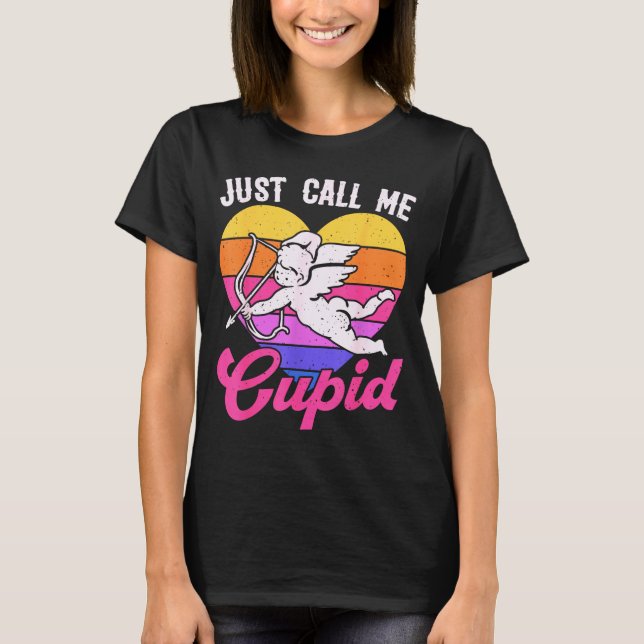 Camiseta Just Call Me Cud Valentine Cute Arrow Heart Couple (Frente)