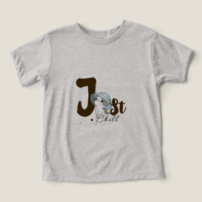 Camiseta Just Chill Grey para Mulheres – Relaxada (Design frontal)