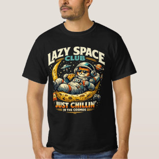 Camiseta Just Chilling Lazy Astronaut Cat T-Shirt