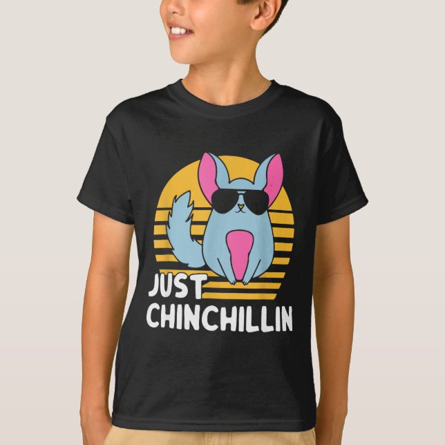 Camiseta Just Chinchillin Pet Lover Animal Vintage  (Frente)