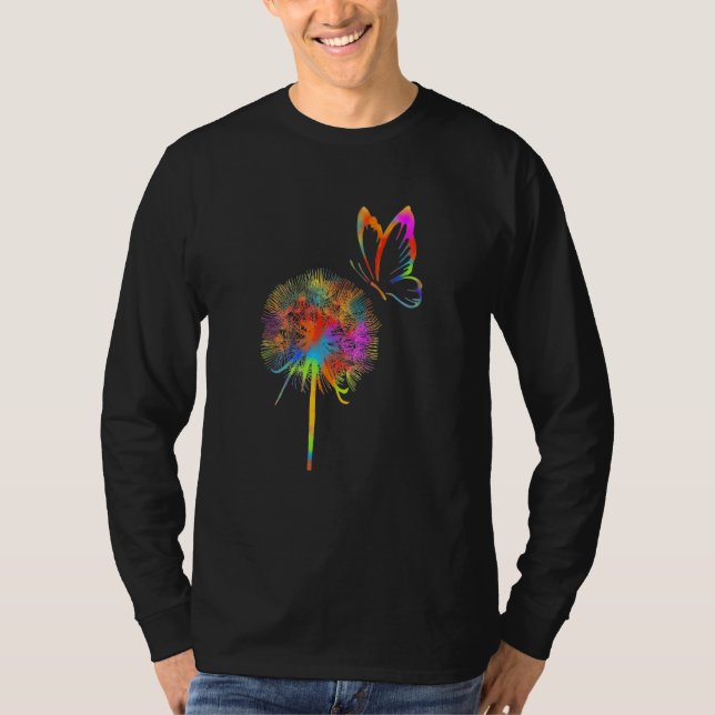 Camiseta Just Dandelion Flower Breathe Rainbow Flower (Frente)