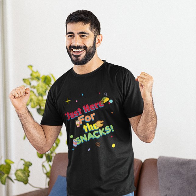 Camiseta Just Here for the Snacks Funny Party T-Shirt (Criador carregado)