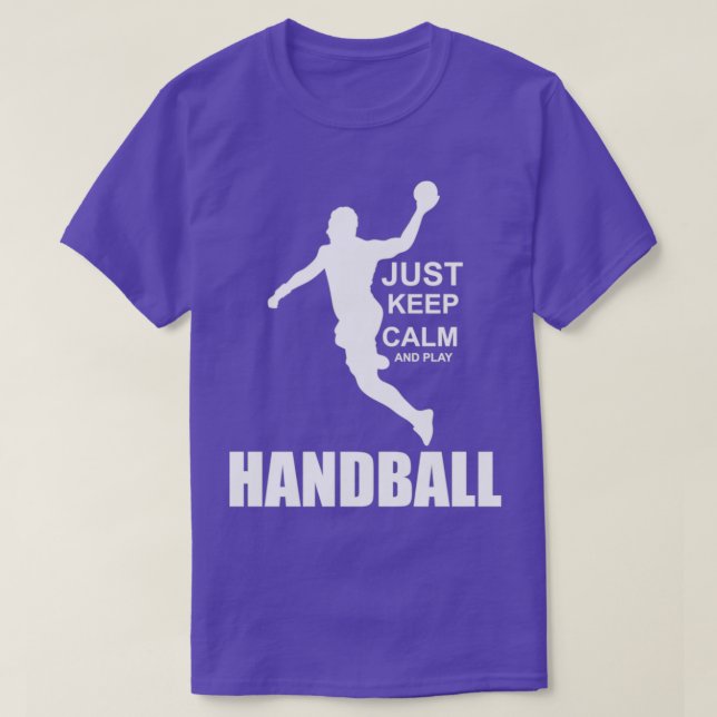 Camiseta Just keep calm and play Handball (Frente do Design)