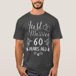 Camiseta Just Married 60 Years Ago 60Th Wedding Anniversary<br><div class="desc">Just Married 60 Years Ago 60Th Wedding Anniversary Couple (1)  .</div>