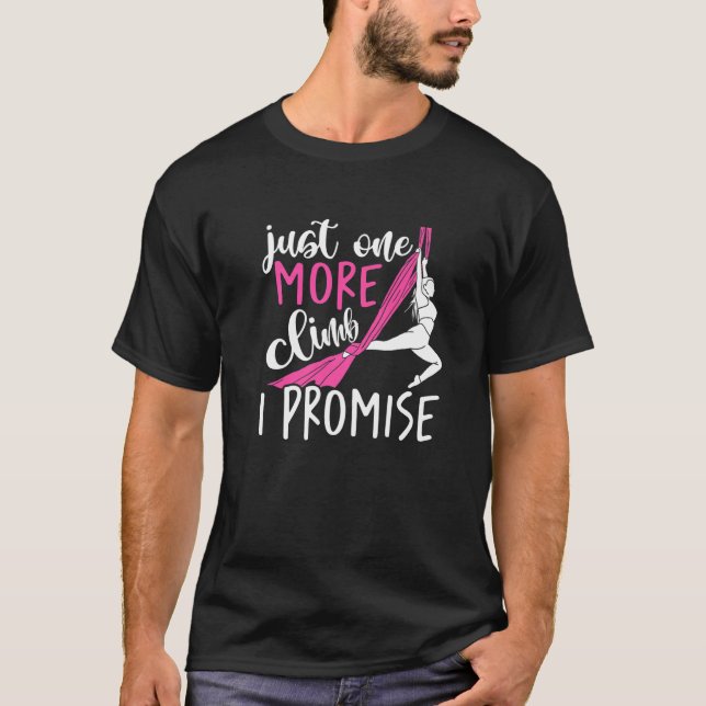Camiseta Just One More Climb I Promise Aerialist Aerial Sil (Frente)