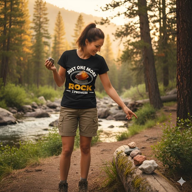 Camiseta Just One More Rock I Promise - Rocks Collecting (Criador carregado)