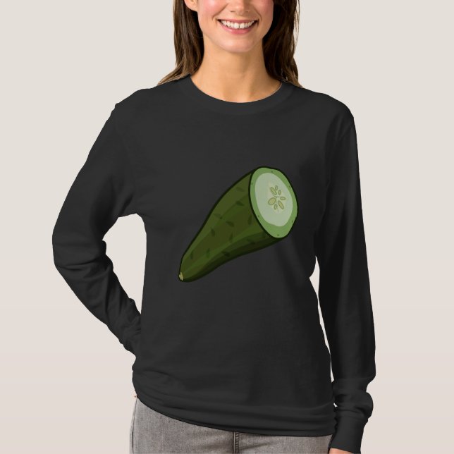 Camiseta Just Really Like Cucumbers Cucumber Pickle Vegetab (Frente)
