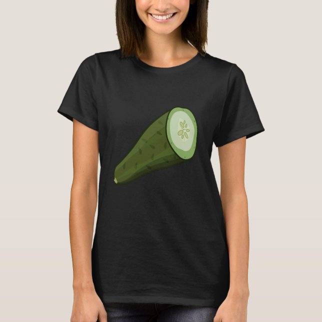 Camiseta Just Really Like Cucumbers Cucumber Pickle Vegetab (Frente)