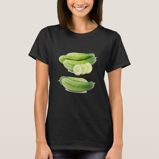 Camiseta Just Really Like Cucumbers Cucumber Pickle Vegetab (Frente)
