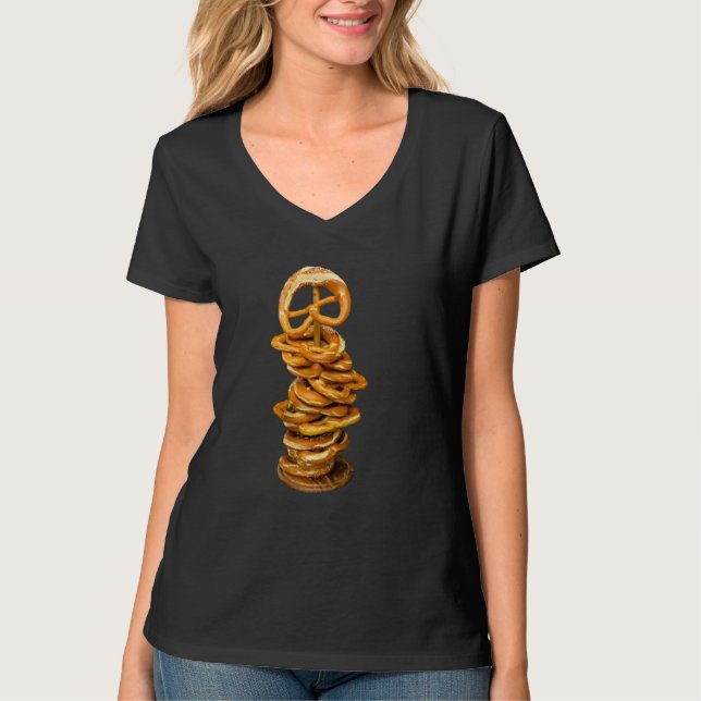 Camiseta Just Really Like Pretzels Pretzel Tower (Frente)