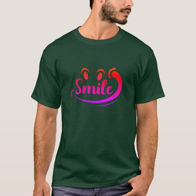 Camiseta Just Smile Keep Smiling Smile More Stay Smiling A  (Frente)
