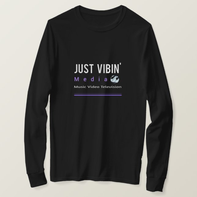 Camiseta Just Vibin' Media T-Shirt (Frente do Design)