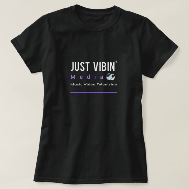 Camiseta Just Vibin' Media Women's Short Sleeve T-Shirt (Frente do Design)