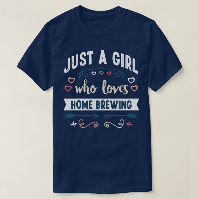 Camiseta Juste une fille qui aime la maison brasser des cad (Frente do Design)