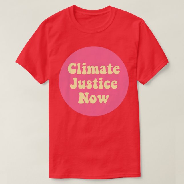 Camiseta Justiça Climática Agora (Frente do Design)