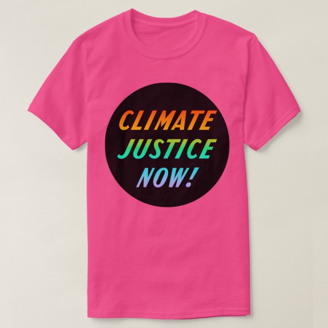 Camiseta Justiça Climática Agora 1 (Frente do Design)