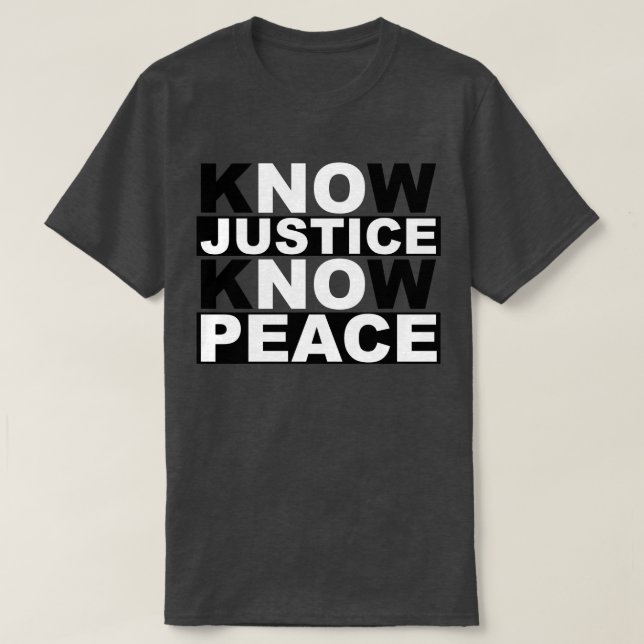 CAMISETA JUSTIÇA CONHECE PAZ (Frente do Design)