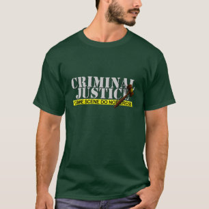 Camiseta Justiça criminal "cena criminal não cruza"