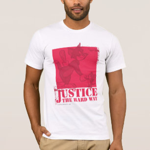 Camiseta Justiça de Tom e de Jerry a maneira dura