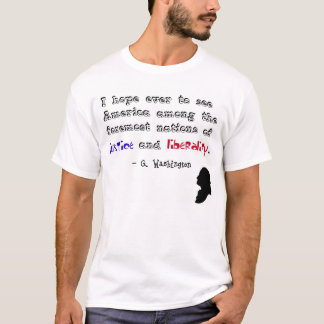 Camiseta "… justiça e liberality." - George Washington