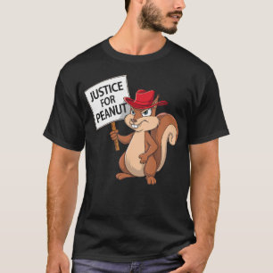 Camiseta Justiça Engraçada Para O Esquilo P-Nut Tee Pnut J