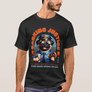 Camiseta Justiça Latindo - Polícia Pug