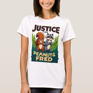 Camiseta Justiça para amendoim O Esquilo e Fred