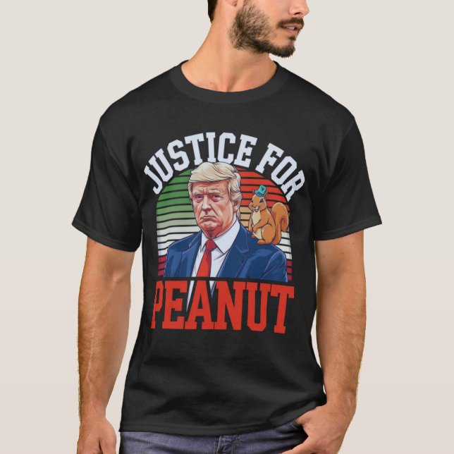 Camiseta Justiça para amendoim O Esquilo queria trunfo 2024 (Frente)