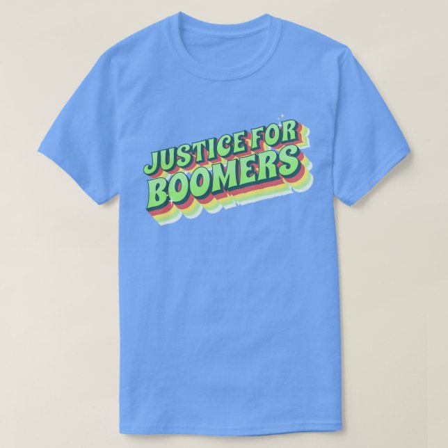 Camiseta Justiça para Boomers (Frente do Design)