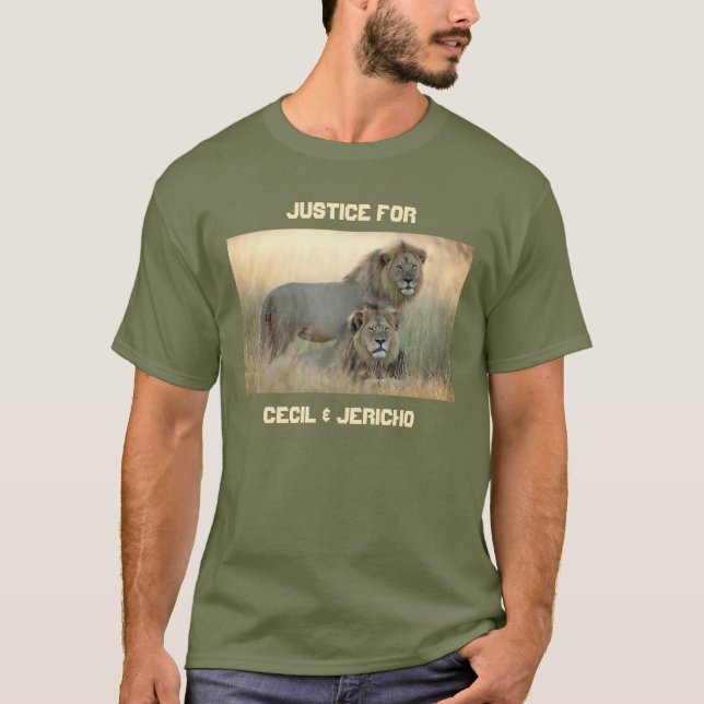 Camiseta Justiça para Cecil & Jericho, o Irmão Lions (Frente)