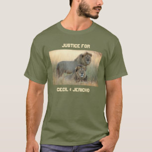 Camiseta Justiça para Cecil & Jericho os Leões Irmãos