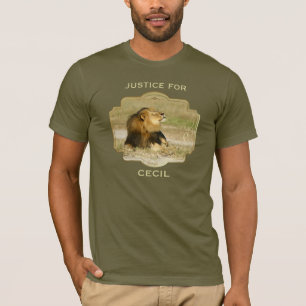 Camiseta Justiça Para Cecil o Leão Morto na África