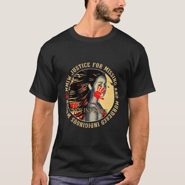 Camiseta Justiça Para Mmiw Sem Indígenas Ed Resilient (Frente)