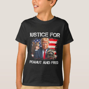 Camiseta Justiça Para O Esquilo De Peanut Fred Raccoon Vote