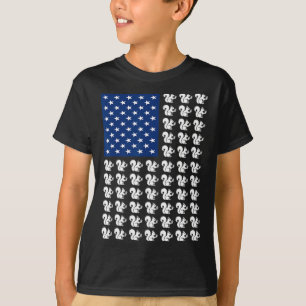 Camiseta Justiça Para Peanut O Esquilo Usa Bandeira Esquilo