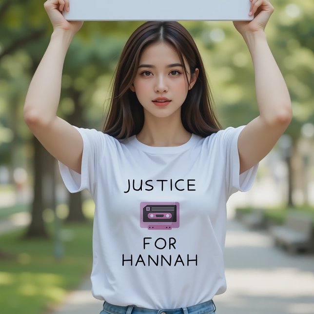 Camiseta Justiça por Hannah 13 razões por que T-Shirt (Criador carregado)