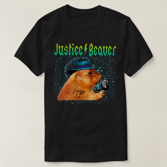 Camiseta Justice Beaver Music Star (Frente do Design)