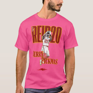 Camiseta Justin Reid 20 Pickmas de Feliz de Cartoon de Fute
