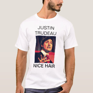 Camiseta Justin Trudeau - cabelo agradável