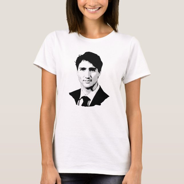 Camiseta Justin Trudeau Portrait (Frente)