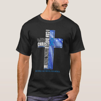 Camiseta Juvenil Artrite Consciência da Cruz Cristã Ribbo