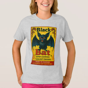 Camiseta Juvenil Black Bat Retro Firecracker