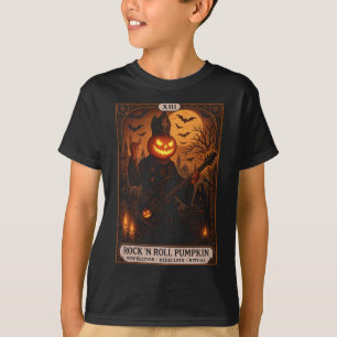 Camiseta Juvenil Carta de Tarô Abóbora Rock 'N Rol
